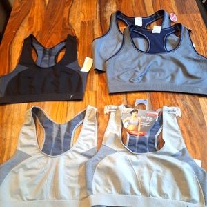 Lot of 5 NWT Danskin Now Seamless Racerback Sports Bras 2XL XXL